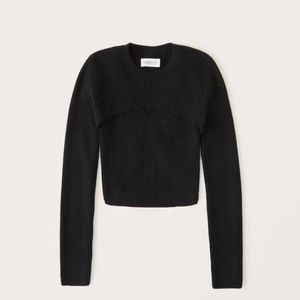 Abercrombie & Fitch Black Sweater Tank and Shrug Set